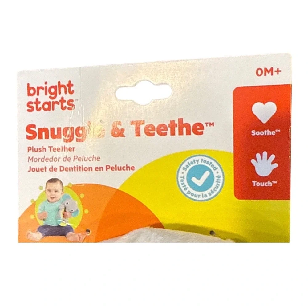 Bright Starts Elephant Lovey Gray Security Blanket Teething Toy Baby Shower Gift